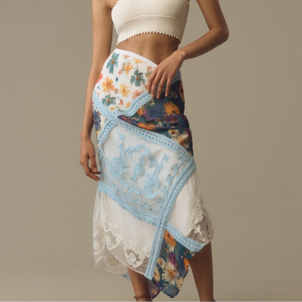 Anthropologie - NWT - Printed Mermaid Maxi Skirt - XS